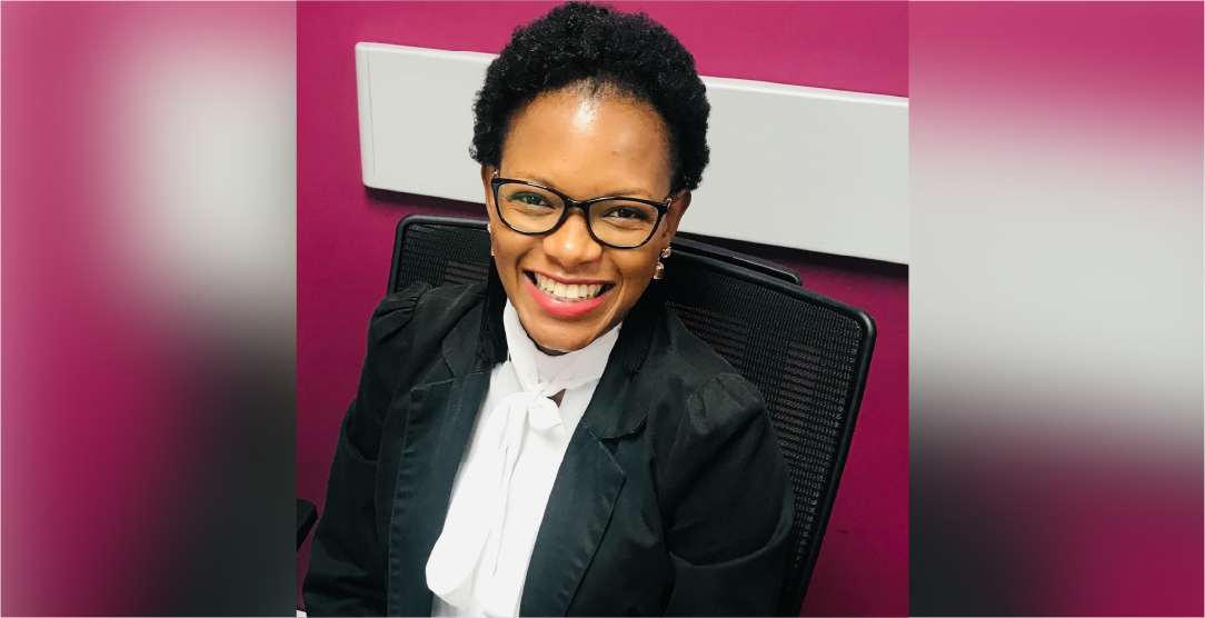 Happy photo of a woman smiling