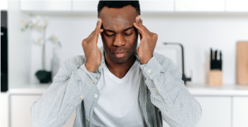 Man with a headache