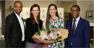 Sports star with flowers