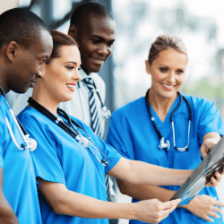 Doctors in blue